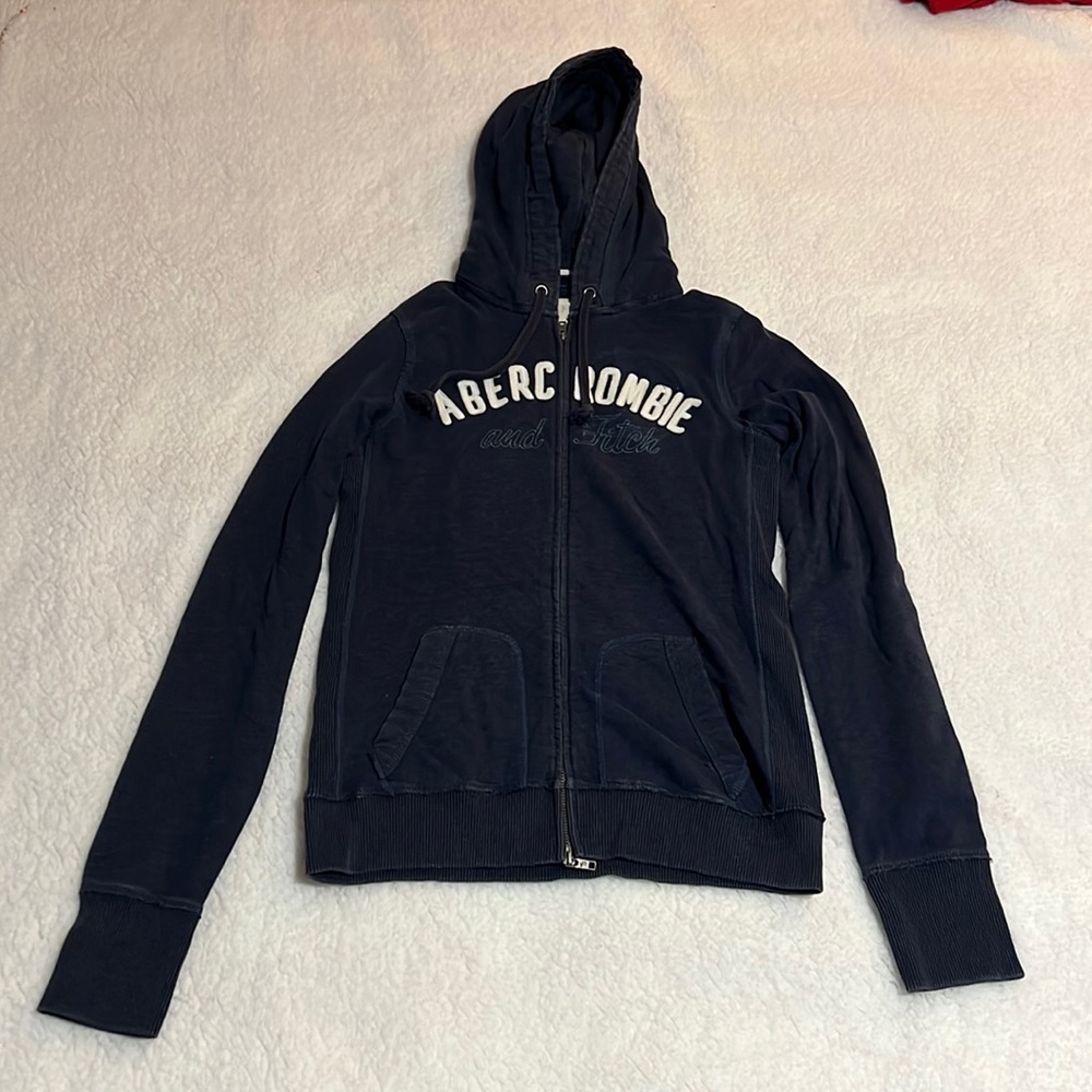 Abercrombie & Fitch Hoodie, size L, navy blue color